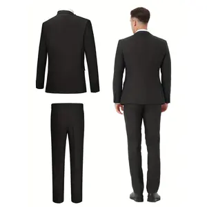 Luxury V‑Neck Tailored 4‑Piece Suit with Waistband | Premium Fabric Gentleman Attire for Business Galas, Dinners, Dances and Formal Functions