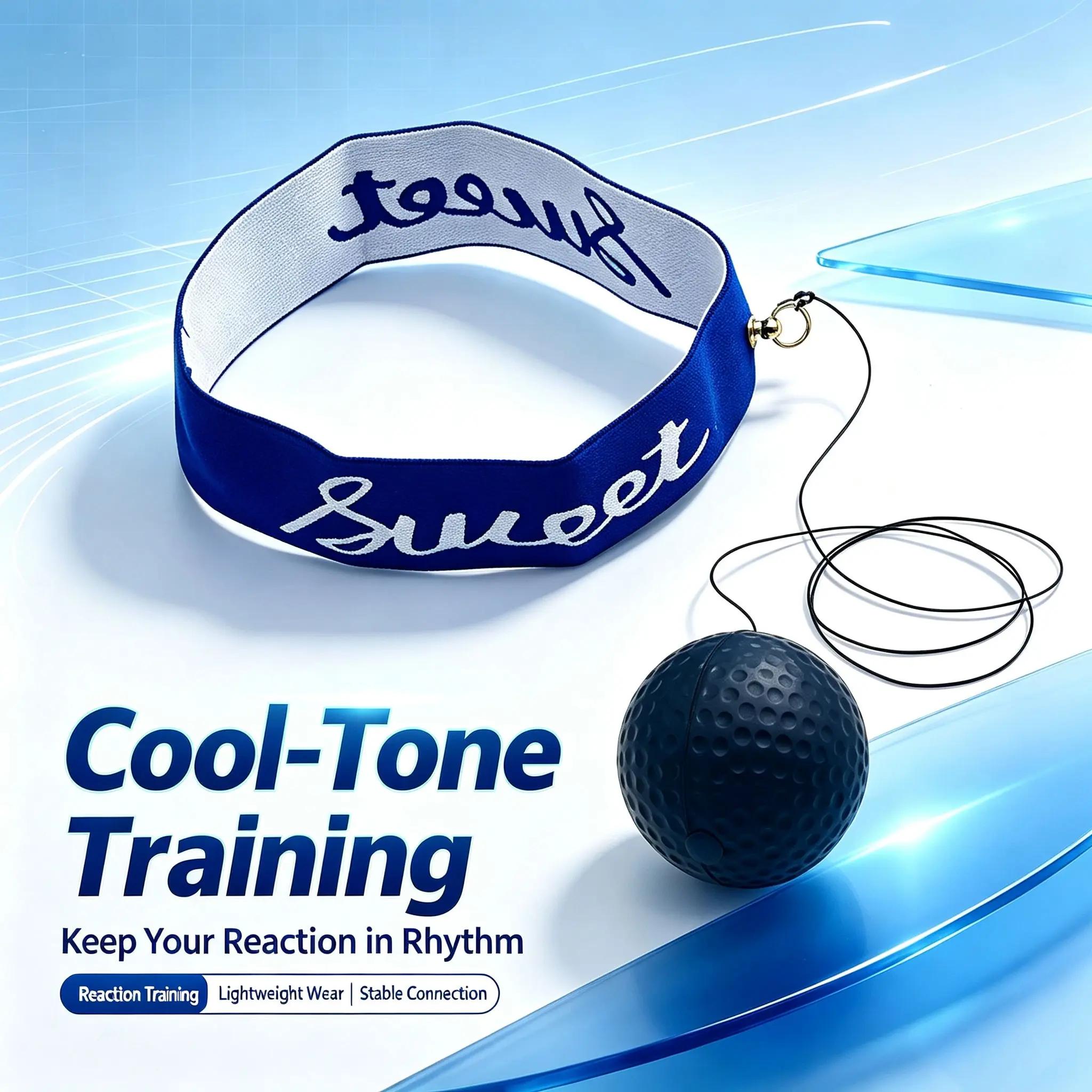 Flexible Speed Training Reaction Ball Punching Headband, Stable Punch Equipment, Home Fitness Daily Exercise Gear, Sports Accessories