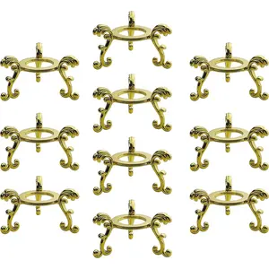 10Pcs Gold Crystal Ball Stand for Displaying Crystal Glass and Natural Rocks, Sphere Display Holder, for 40mm-80mm Sphere or Stone