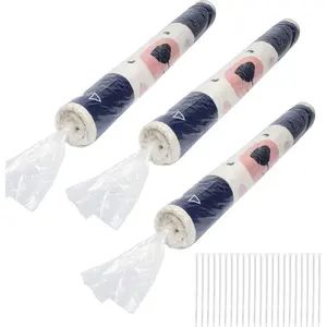 3 Pcs Extra Large Plastic Rug Storage Bag, Fits Rug up to 9'x 12' Large Clear Carpet Bag Moving Bag with 100 Pcs Zip Tie Perfect for Storage, Moving, Packing, Shipping