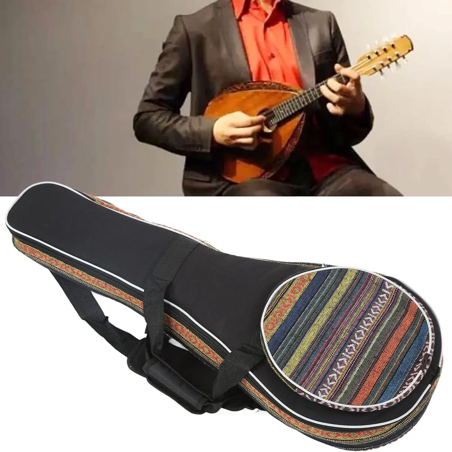 Gig Bag Water- Padded Case with Strap,  Thickened Handheld Shoulder Mandolin Bag, Instrument Bags or Mandolin Guitar