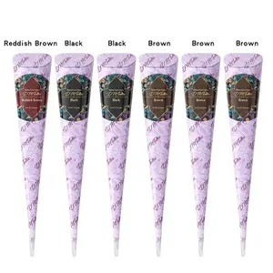 6 sets of organic plant henna tattoo paste kit, waterproof, safe, and long-lasting henna designs henna cones, perfect for temporary body art, natural ingredients for men and women, temporary tattoo kit