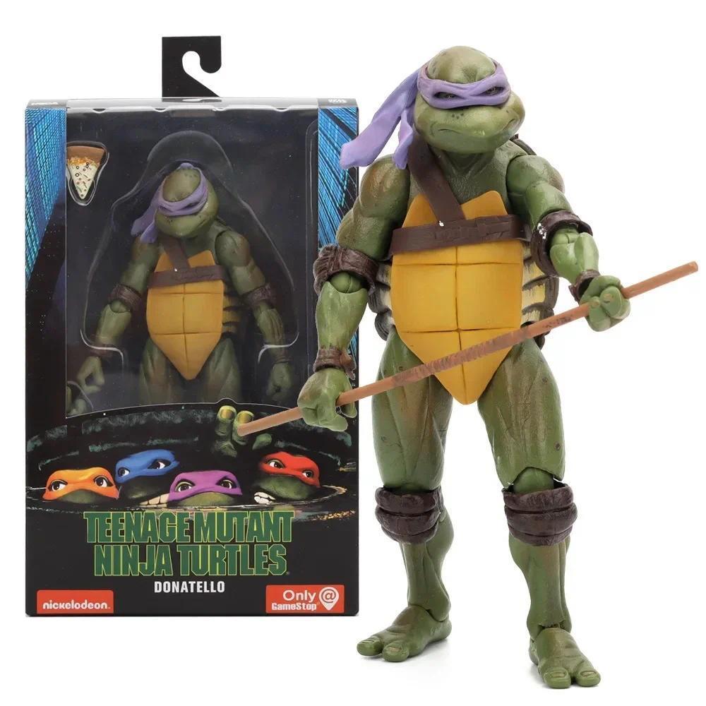 Ninja Turtle Anime Action Figure, Neca 1990 Film Version, Edição limitada, Estátua de PVC, Presentes de Aniversário do Menino popular