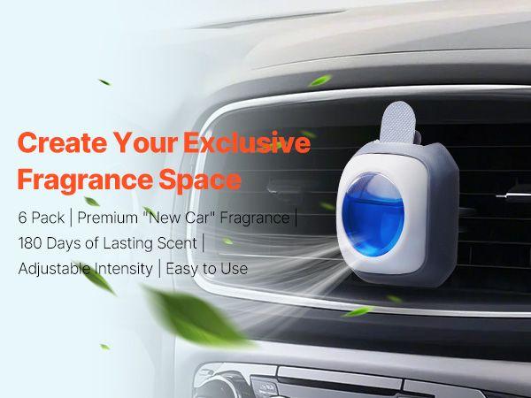 Car Air Freshener 6-Pack New Car Scent Vent Clip 4ml Each Vent Air Fresheners