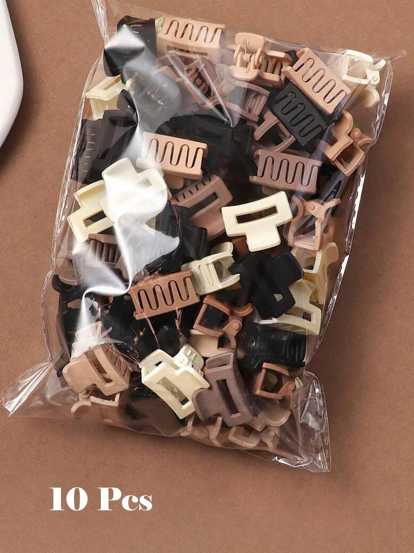 10/20pcs 2.5cm Fashionable Mini Hair Clips, Versatile Bangs Clip, Small Simple Hair Claw Clamp, Retro Vintage Style Hair Jaw Clip Hair Clamps Hair Clutch Hair Catcher Clip, School Stuff, College, Flat Claw Clips