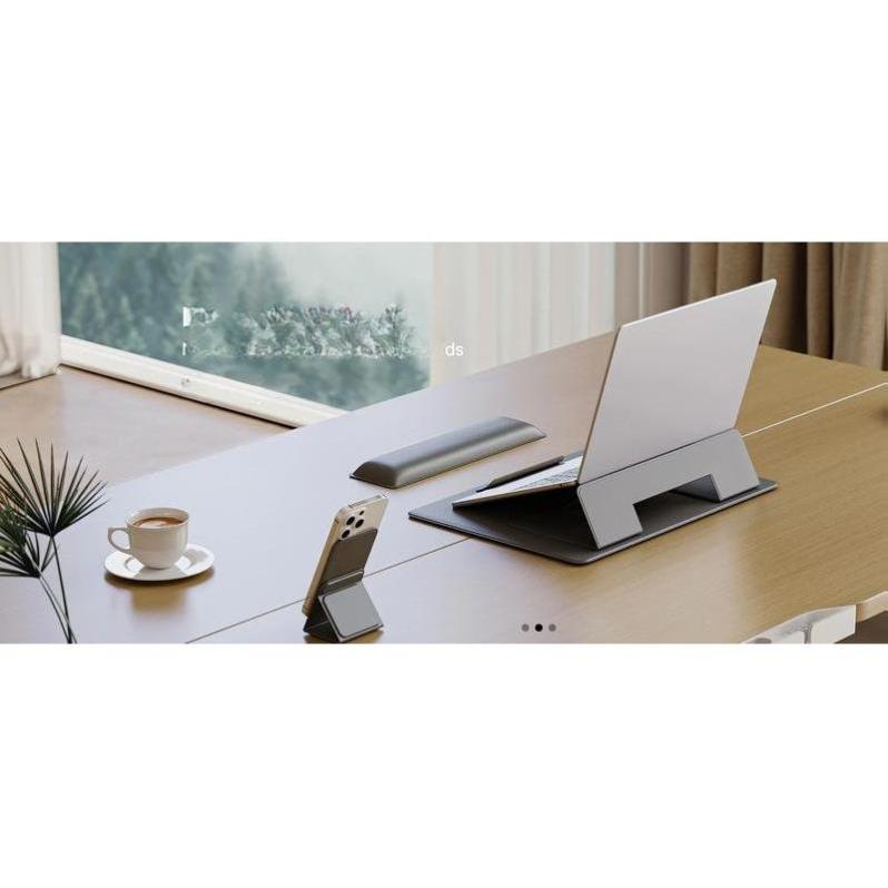 Modulemaster Laptop Stand - Ultra Thin Portable Ergonomic Five Angles Height Adjustment for Laptops Tablets and Phones - One Fold Setup for Comfortable Viewing