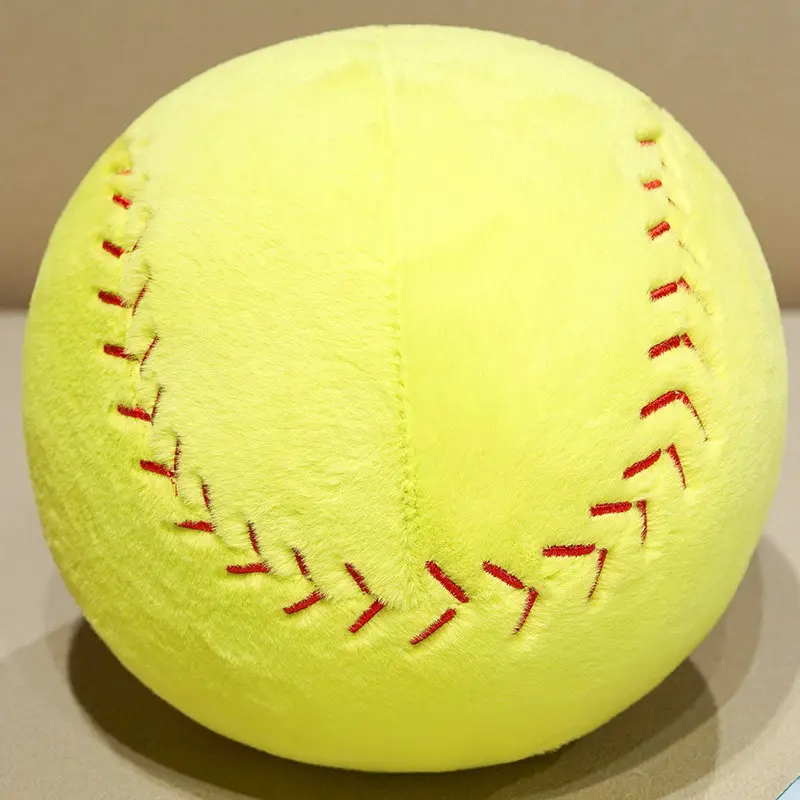 Soft Plush Baseball Pillow, Cozy Sleep Support Cushion, Sofa Bed Decorative Accessory, Comfortable Armrest Rest, Casual Style Design