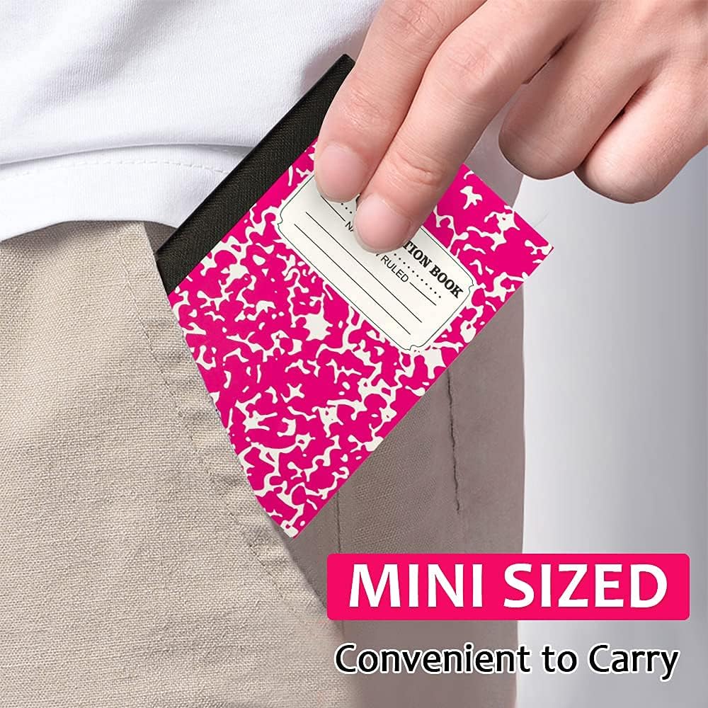Mini Composition Notebook, Cute 30 Pack 5 Pastel Colors Narrow Ruled Mini Composition Books Bulk, Small Pocket Marble Journal Notebooks for  Students College, Pocket Size 4.5 x 3.25 in