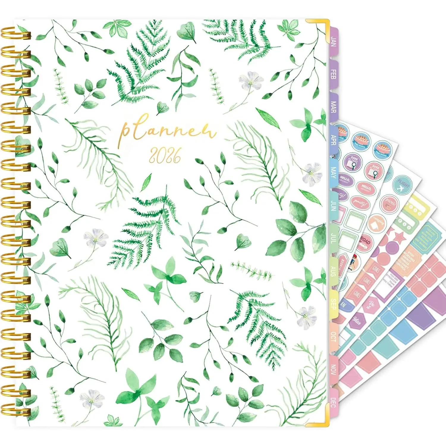 2026 Planner A4 - Large Daily Planner from January 2026-December 2026 - Weekly & Monthly Calendar Agenda Organizer Book with Stickers,  Pocket, Coated Tabs - 8.8"x 11.4"