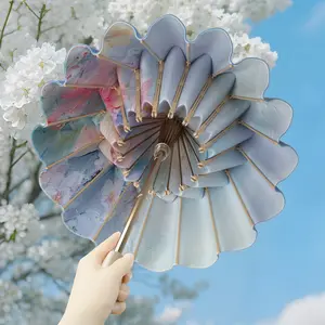 Popular 32-bone new Chinese-style retro folding umbrella, suitable for women, can be used in both sunny and rainy weather, and has sun protection and UV protection features
