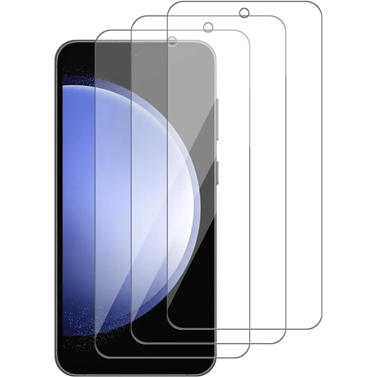 3 Pack for  (Galaxy S23 FE) [FE Model Only] Tempered Glass Screen Protector, Scratch-Proof, Bubble-Free, Transparent, 9H Hardness,Bubble Free,Case Friendly