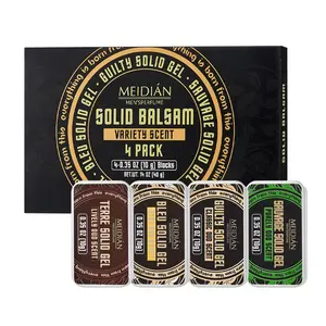 4 Pack Mens Colognes - 0.5 Oz Solid Perfume - Travel Wax Balm Cologne