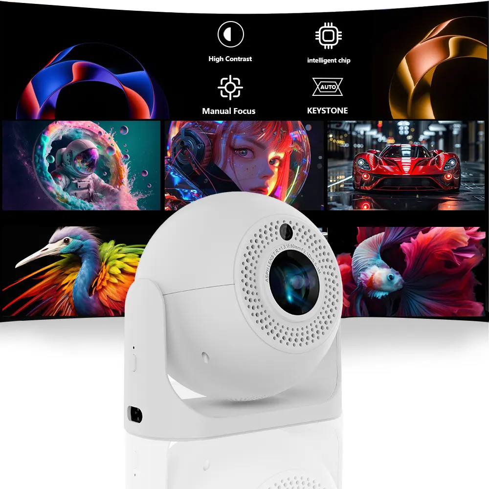 Factory direct supply of pure white JY360 HD projector, office projector, wireless home theater mini projector