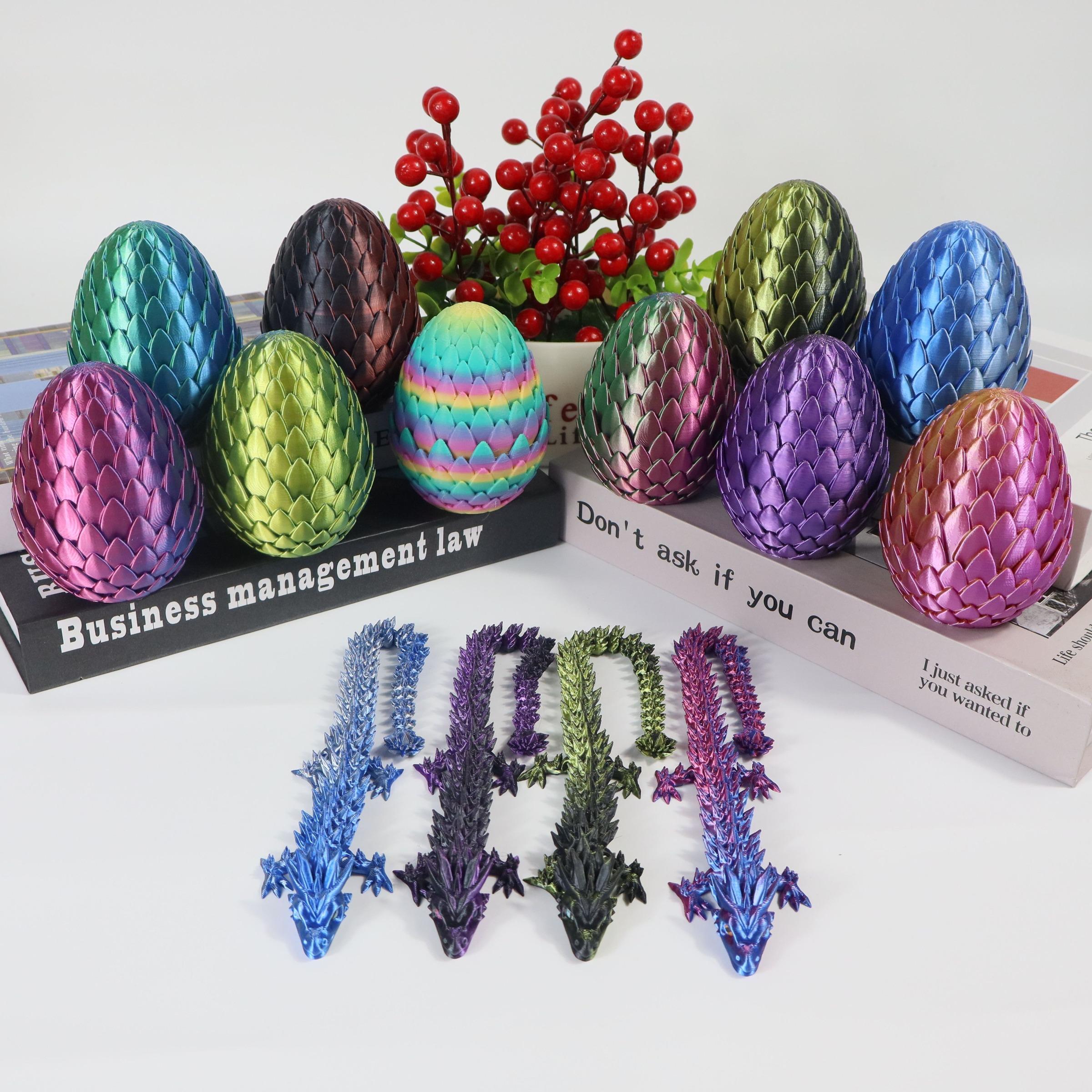 3D Dragon & Egg Set, Laser Series Home Decor Ornament, Decorative Sculptures, Party Gift, Atmosphere Gift for Various Occasions