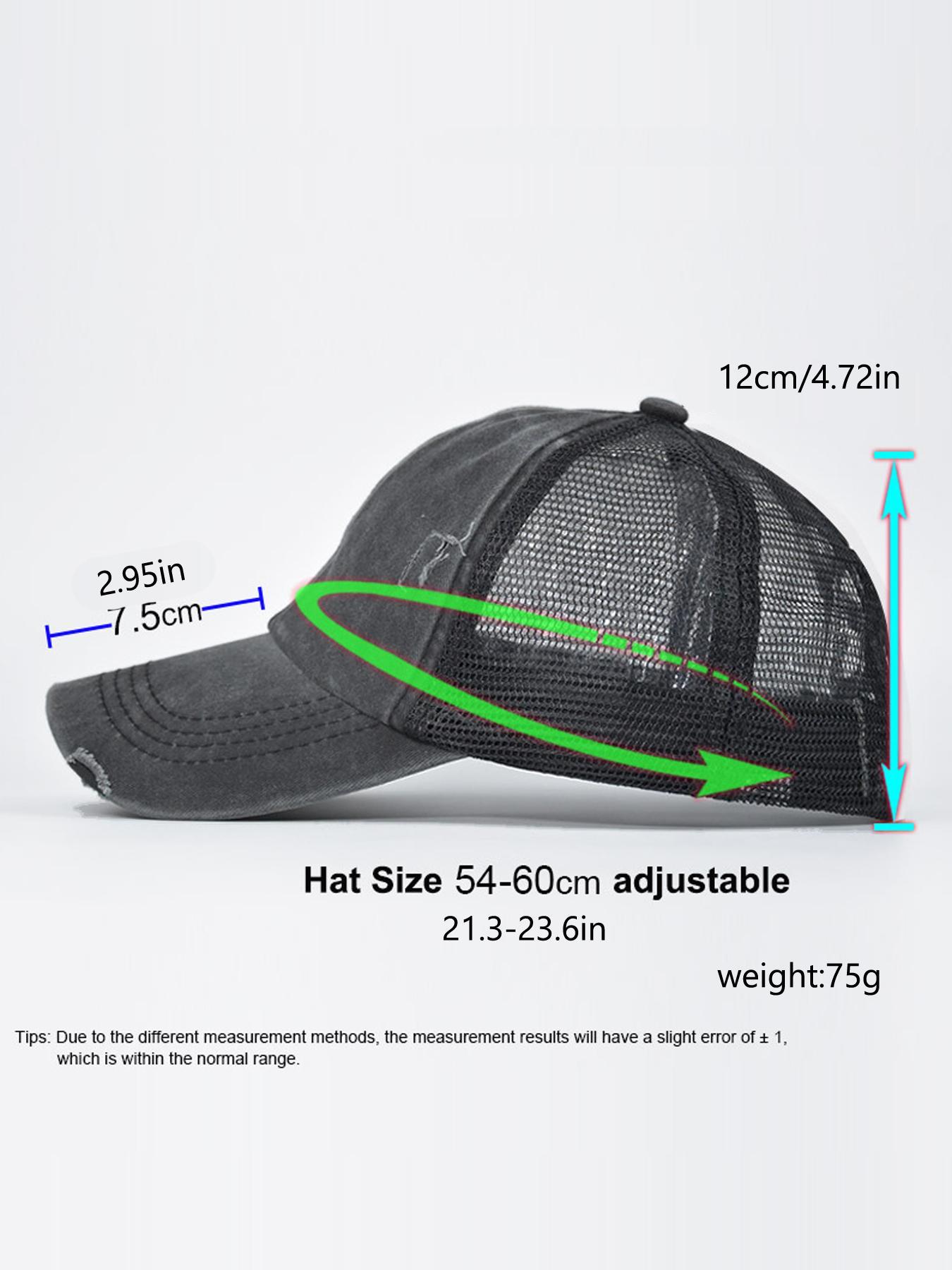 Women's Pony Hat, High Ponytail, Girls' Messy Bun Caps, Camouflage Bad Hair Day Adjustable Dad Hat, Stylish Trucker Hat.