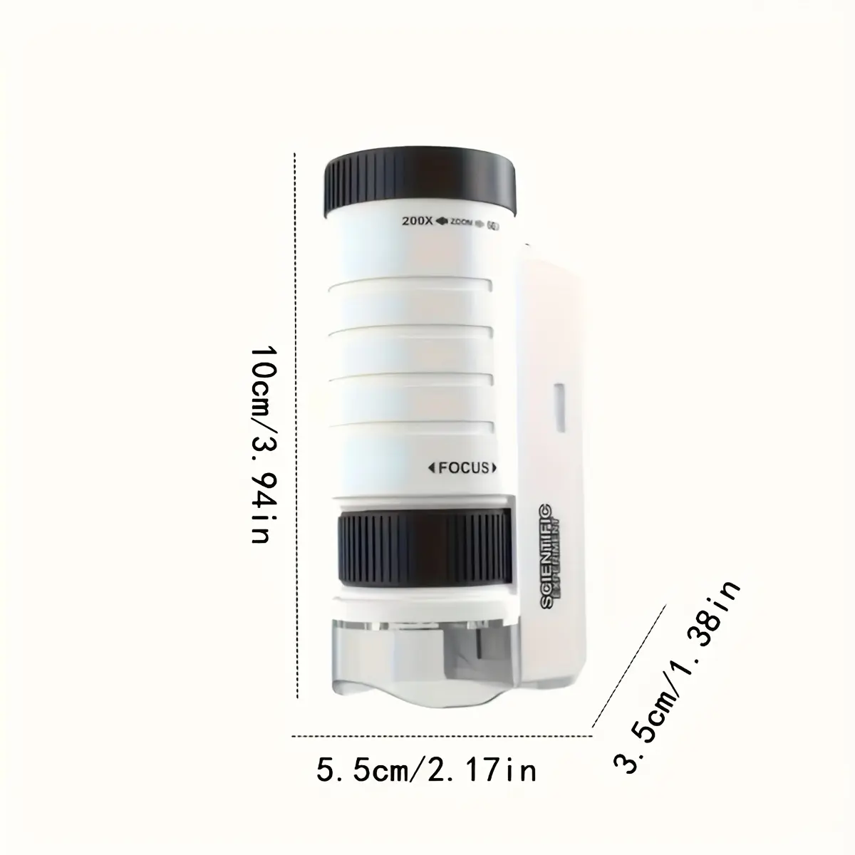 Kids Portable Microscope, 60X-200X Zoom, LED Light, Great for Outdoor Exploration & STEM Learning, Birthday Gift for Boys & Girls, Educational Toys Clearance, Halloween Gifts, Back-to-School