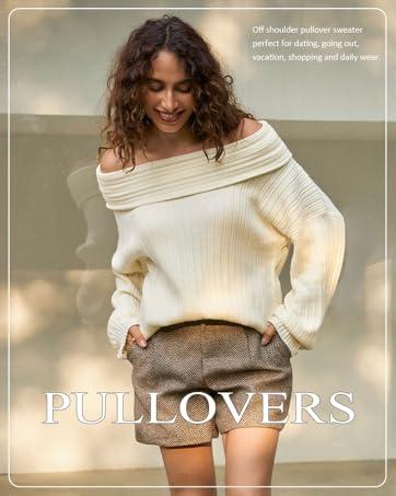 Saodimallsu Womens Oversized Sweater 2025 Fall Trendy Fuzzy Crew Neck Long Sleeve Casual Tunic Sweaters