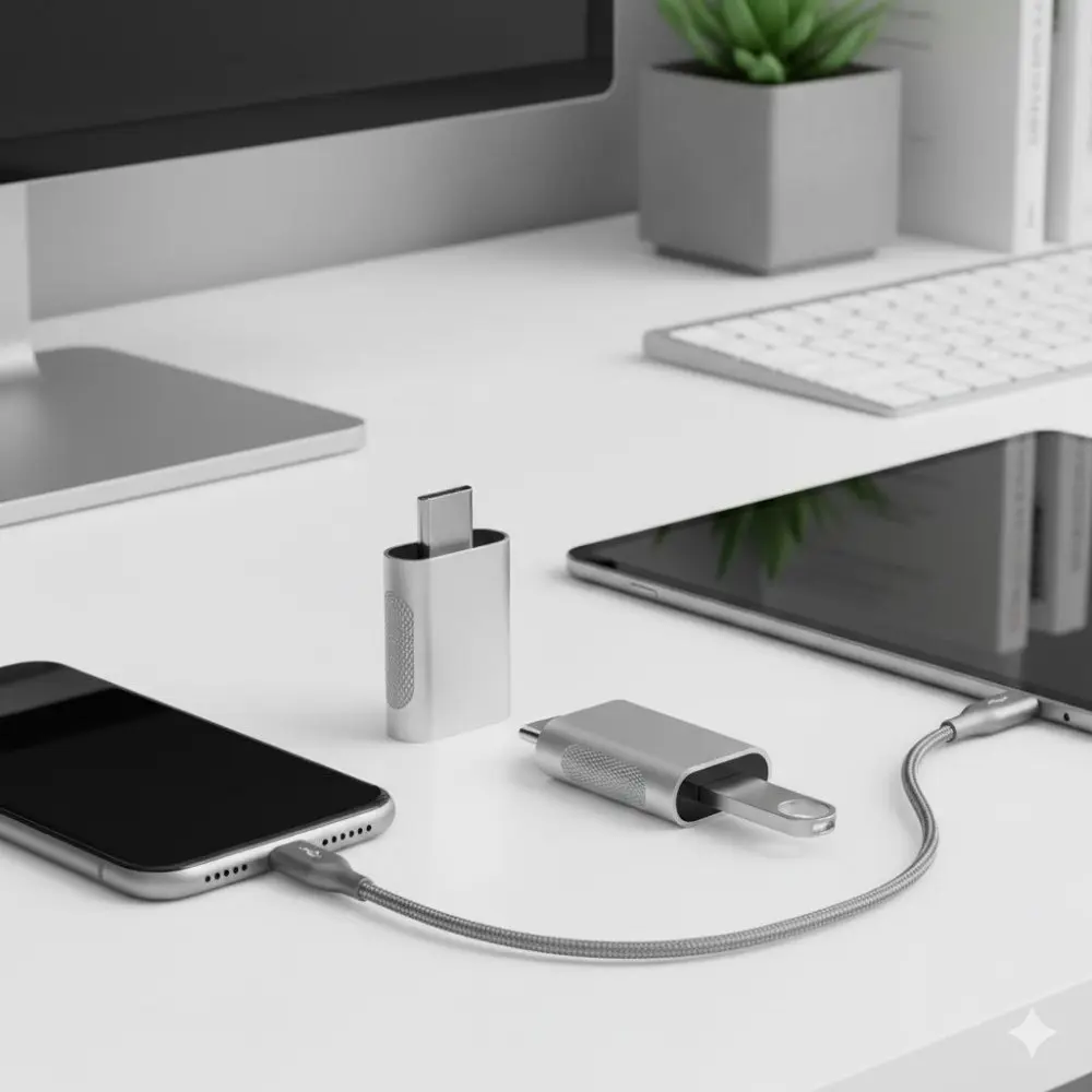 USB 3.0 Type-C to USB Adapter OTG Converter - High-Speed Data Transfer & Charging, Connect U-Disk, Hard Drive, Keyboard, Mouse to Phone, Tablet, Laptop, Multi-Device Hub for Stable File Sync.