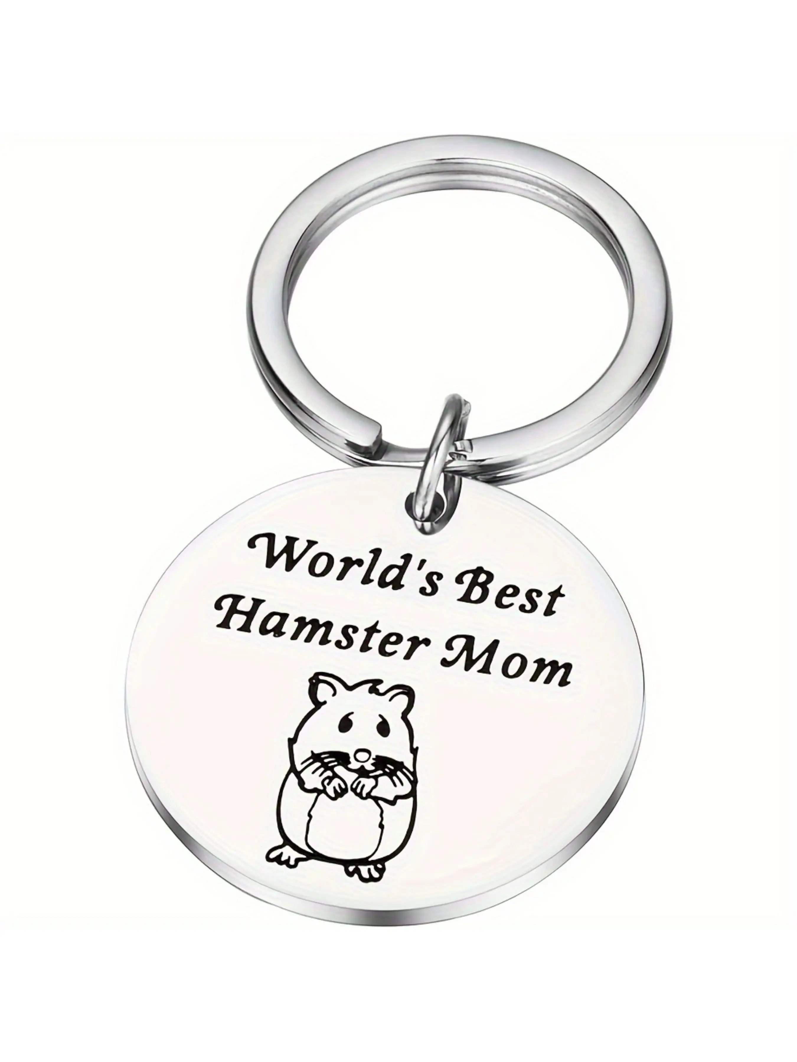Hamster Pattern Keychain Gift, Elegant Random Print, Perfect for Hamster Lovers, Friends, Family, Animal Enthusiasts, Unisex