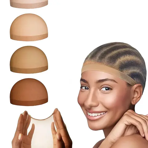 Invisible Breathable Wig Caps, Adjustable Wig Cap, 2 Packs of 4, Comfortable & Stylish, Lightweight & Heat-Resistant, Suitable for All Skin Colors