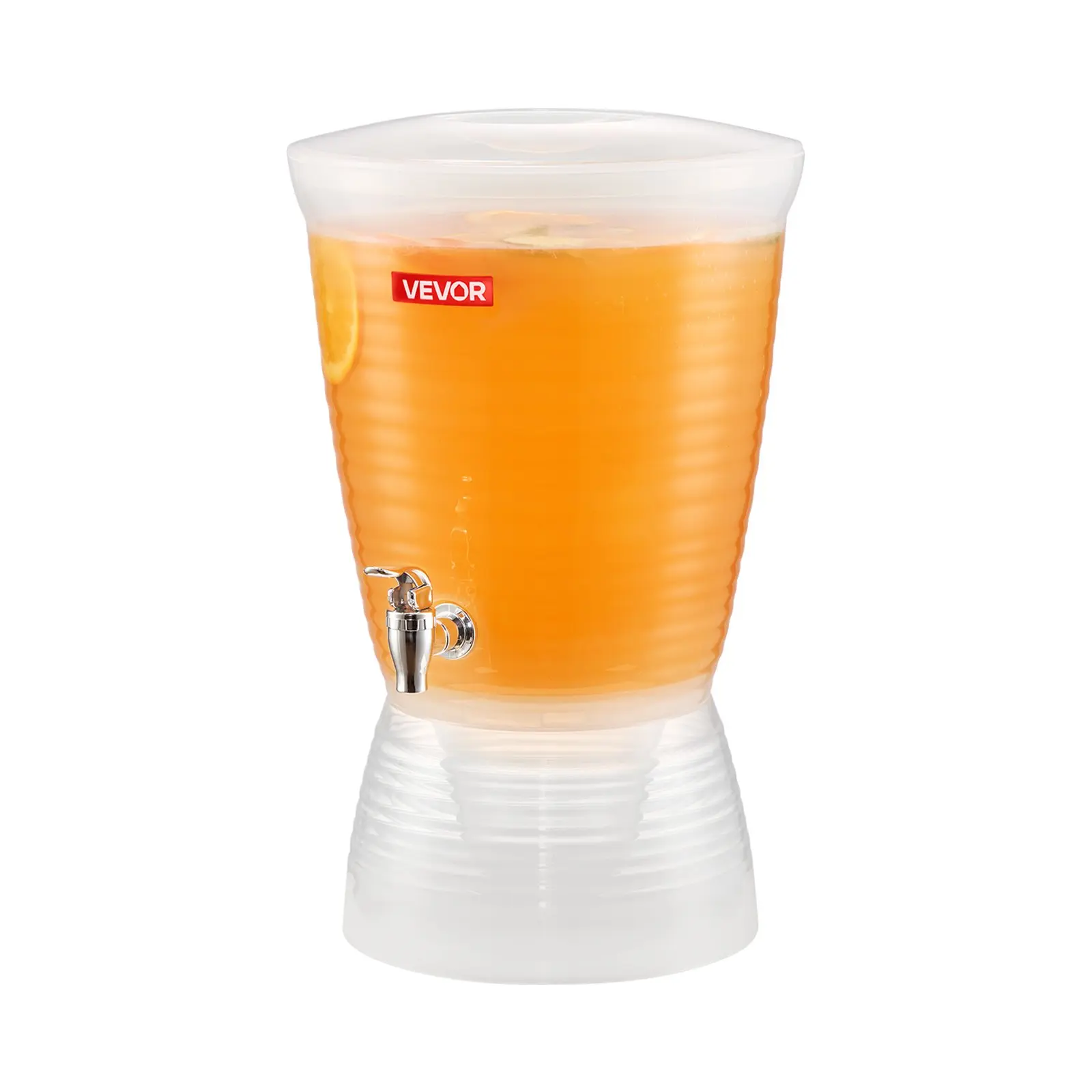 Beverage Dispenser, 2.64 Gallon Drink Dispenser for Parties, Plastic Juice Dispensers with Spigot Ice Chamber, Iced Tea Lemonade Juice Water Dispensers, for Restaurants, Hotels, Parties