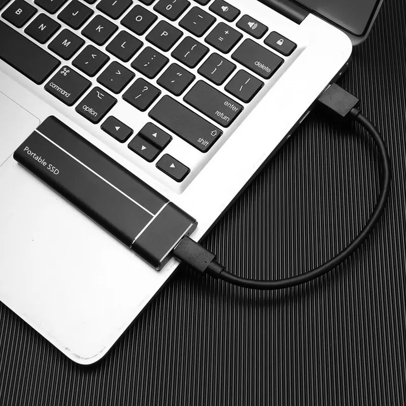 SSD Mobile Hard Drive 4TB 8TB Vertical Stripe Large Capacity High-Speed USB3.1 Mobile Solid State Drive