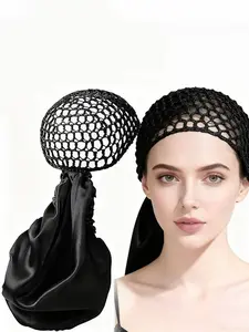 Breathable Mesh Turban Hat, Adjustable Sleep Cap, Unisex Soft Touch, Ideal for Gifting, Daily Use, Bathing, Makeup, Hair Protection