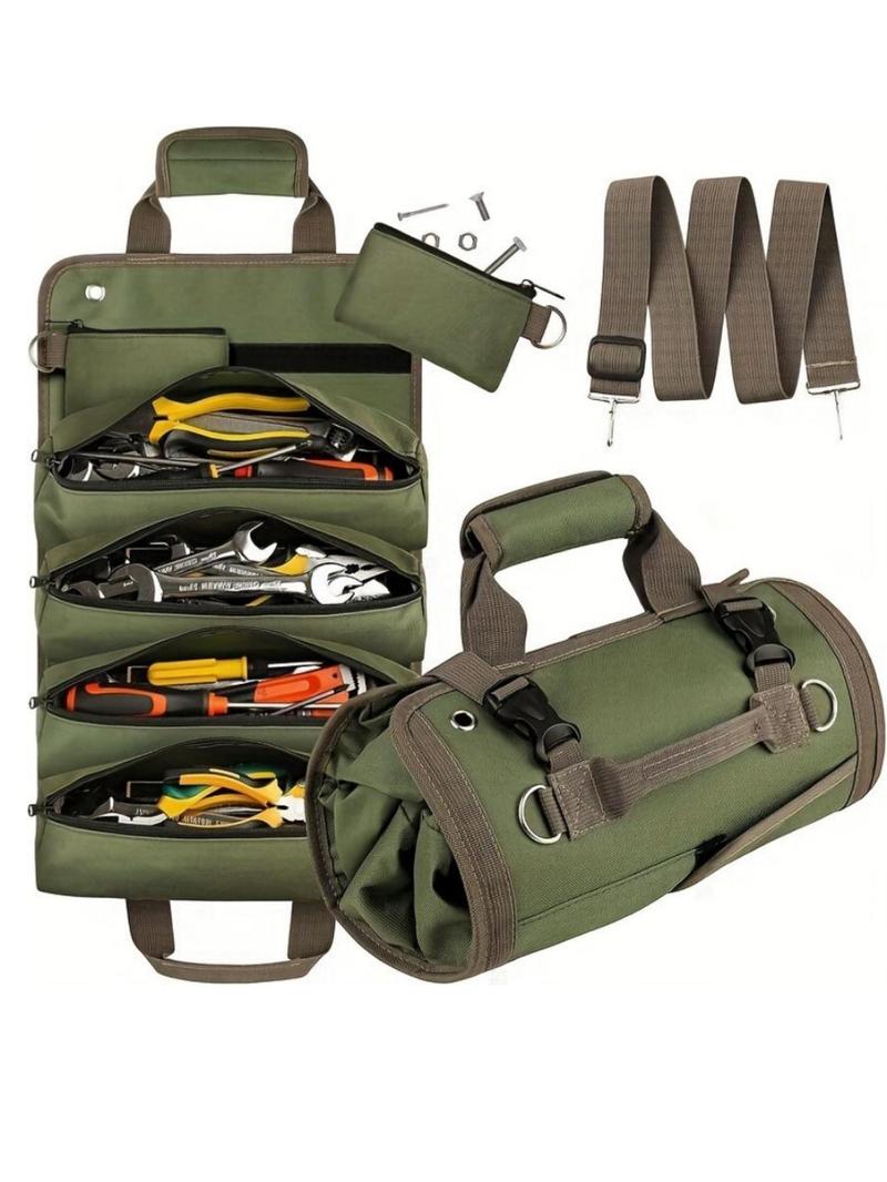 Black Portable Foldable Nylon Tool Bag, Convenient Tool Pockets, Multi-grid Zipper Tool Organizer with Removable Zipper Bags, Portable Tool Storage Bag for Home for Father's Day Gift, Tool Storage Kit Black Portable Foldable Nylon Tool Bag, Convenient Tool Pockets, Multi-grid Zipper Tool Organizer with Removable Zipper Bags, Portable Tool Storage Bag for Home for Father's Day Gift, Tool Storage Kit