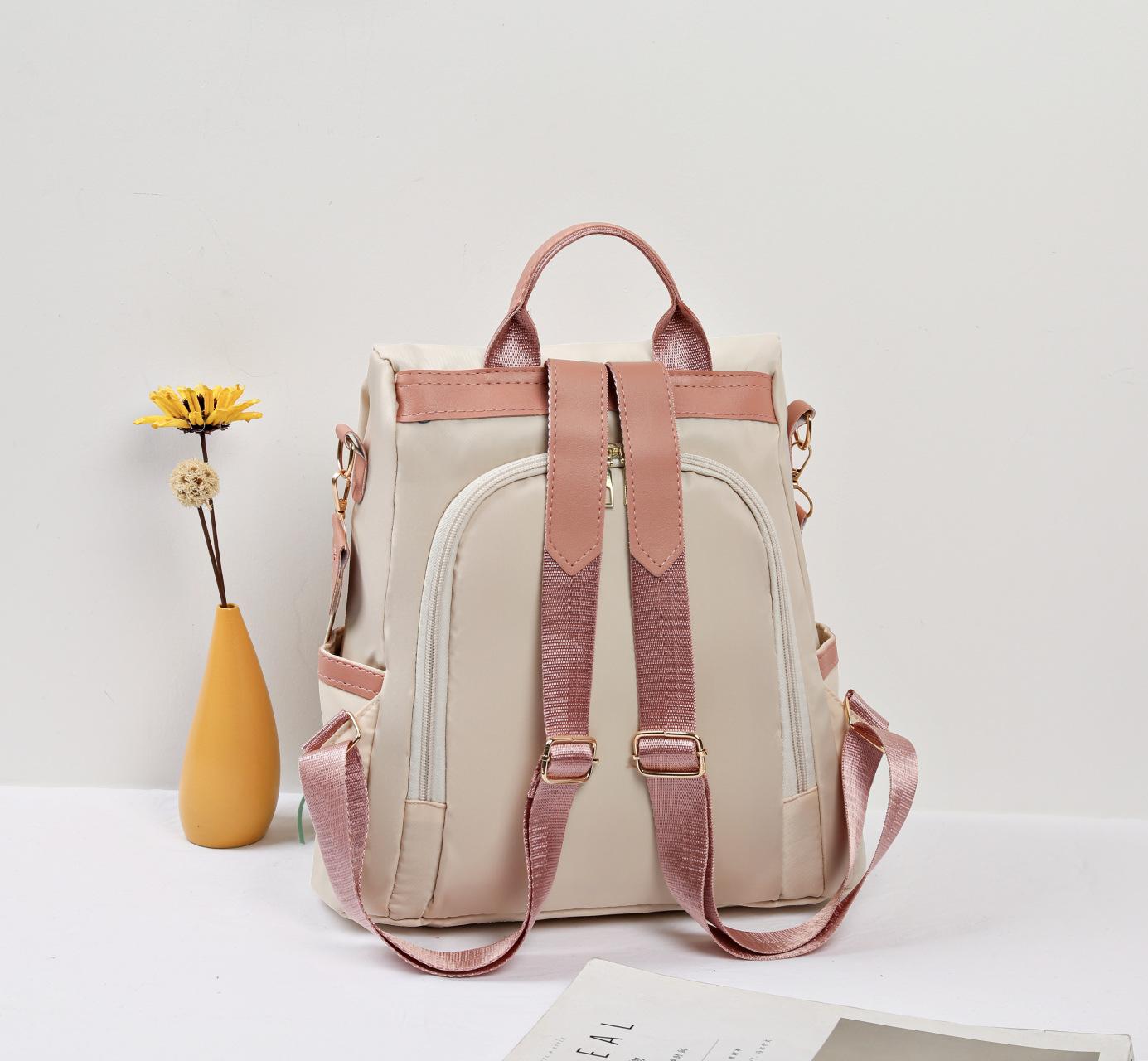 2026 New Korean Style Fashionable Versatile Anti-Theft Student Backpack for Women, Travel Canvas Backpack