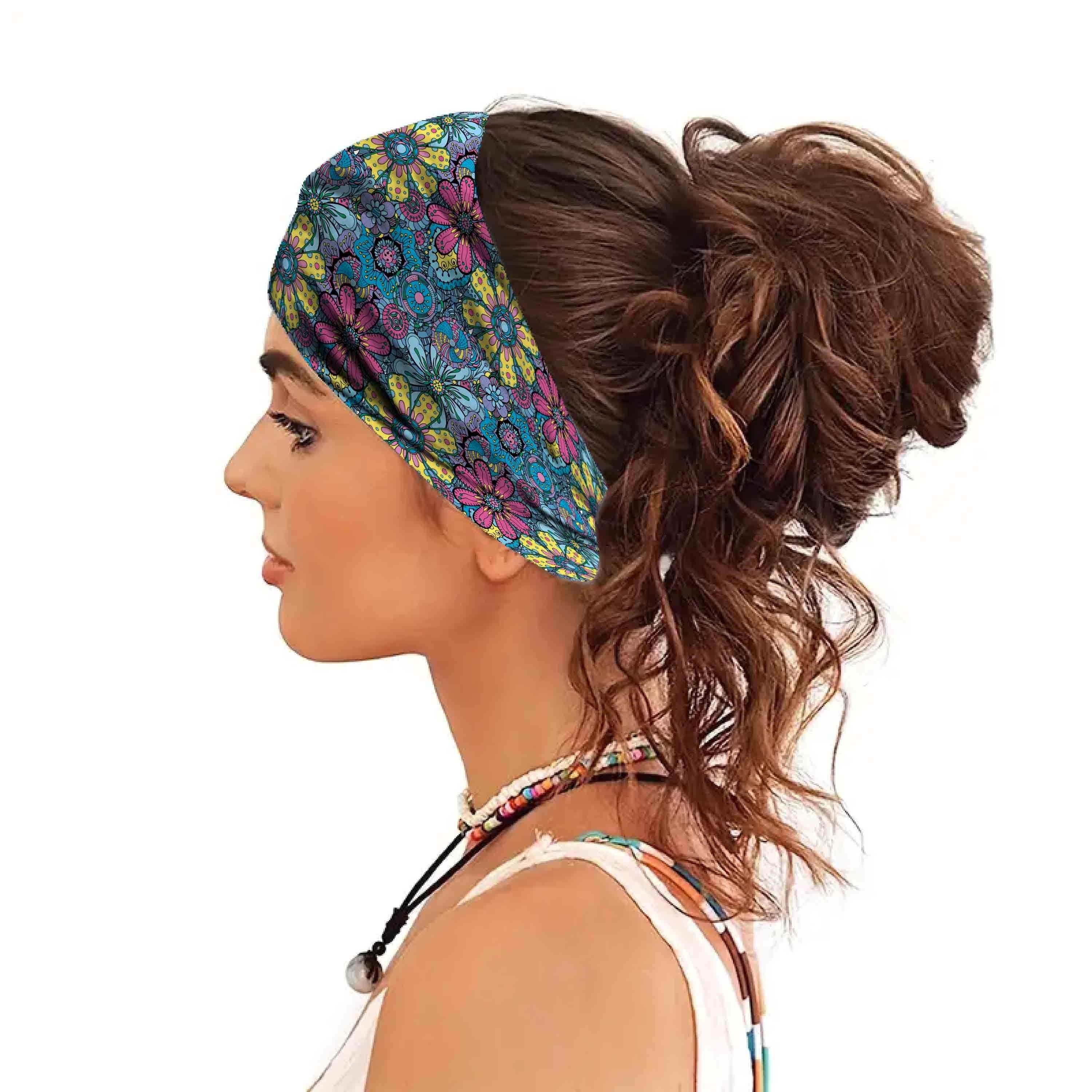 1/5pcs Bohemian Ethnic Style Headband, Soft and Comfortable, Sweat-Absorbent Band Suitable for Yoga, Fitness, and Daily Wear
