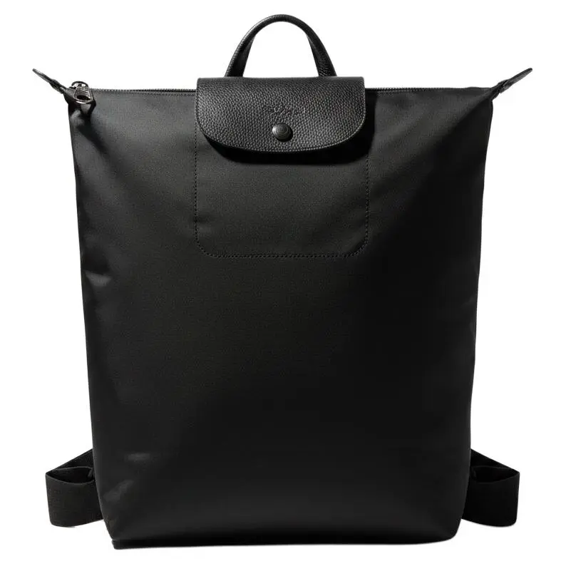Longchamp Le Pliage Nylon Backpack for Men and Women, Unisex Foldable Style in Black