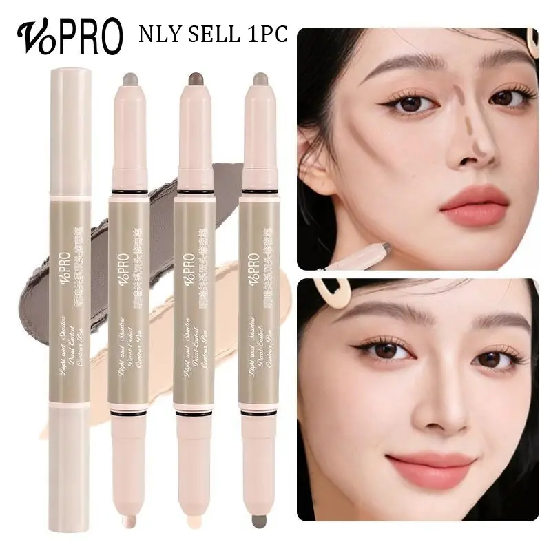 VOPRO Dual End Highlight & Contour Stick 2 In 1 Blendable Face Shaping Makeup Face Highlighter For Makeup Beginners