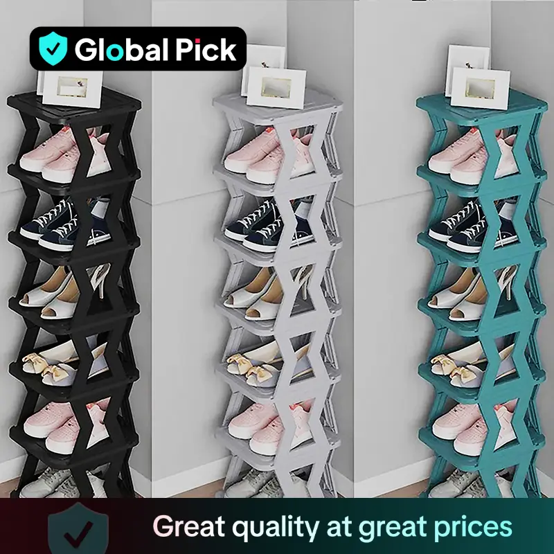 Multi-layer Vertical Removable Shoe Rack, 1 Count Modern Shoe Organizer Shelf, Easy Installation Shoe Storage Rack for Home Dormitory Company, Shoe Or