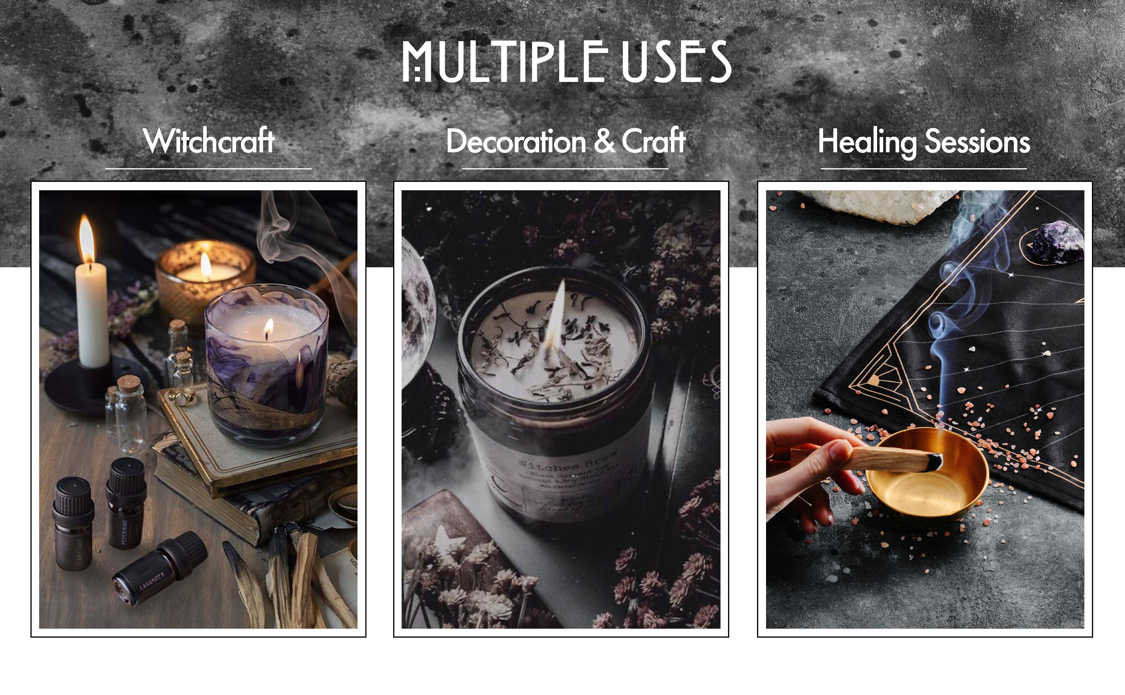 SAGAETR Witchcraft Witch Stuff Spell Kit 54/60/64PCS, Wiccan and Tools, Witchy Include Crystal Candle Amethyst Altar Bowl Witch Bell, Witch Gift Wiccan Starter Kit Altar Pagan Decor