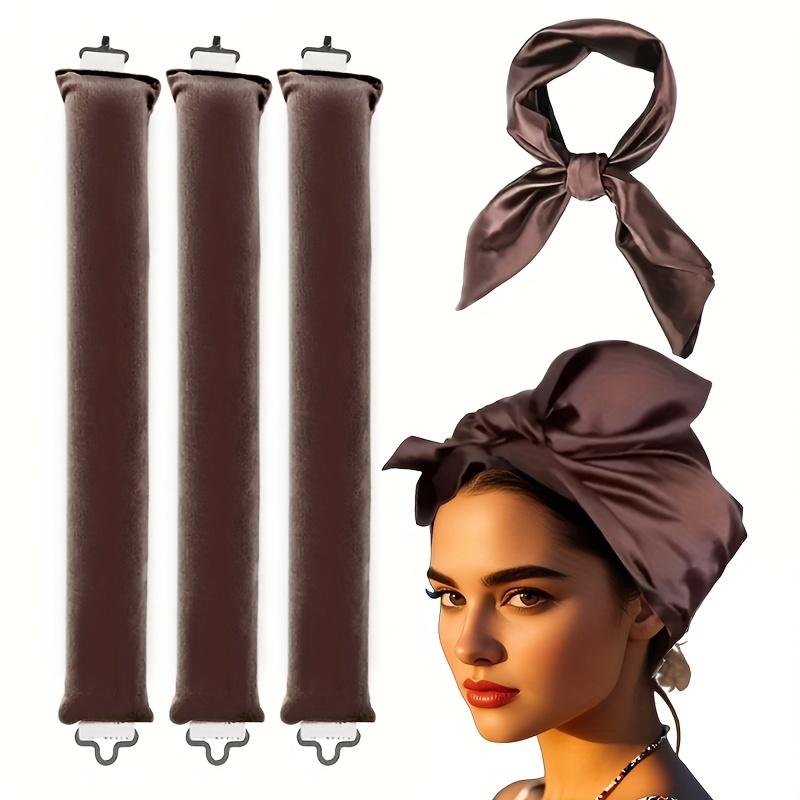 Hair Curlers Set, 4pcs - No Heat Overnight Curls, 3 Styling Rods & Scarf, Effortless Curls for All Hair Types, -Adult, Ideal Gift