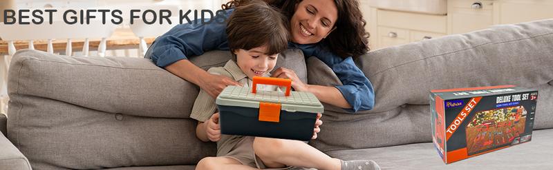 Kids Tool Set – 48 Piece Toddler Tool Set with Electronic Toy Drill& Tool Box,Pretend Play Kids Toys,Construction Kits Toys for Kids Ages 3 4 5 Years Old, Toddler Boy