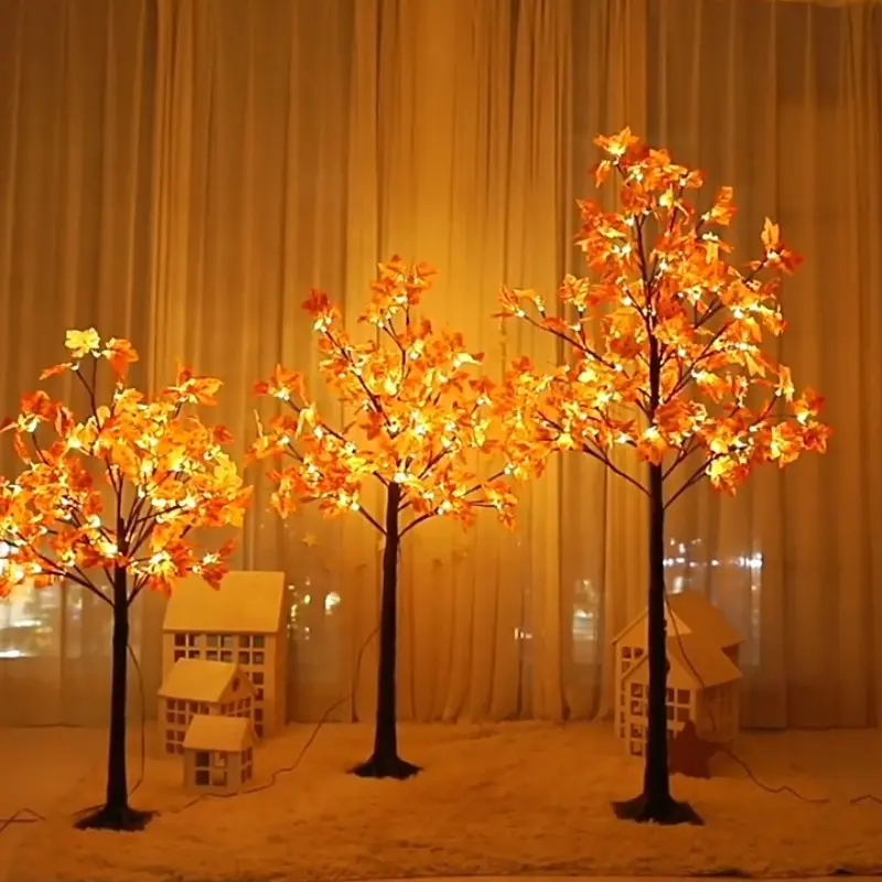 USB Maple Leaf LED Tree Light, Decorative Lights, Warm Glow, Bendable Branches, Perfect for Fall Holidays, Easy Setup, Durable Material, Versatile Use