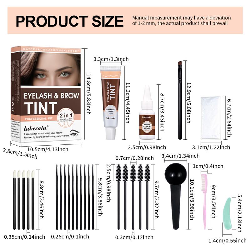 Eyebrow Tint Kit, 1 Set Eyebrow Tinting Kit, Natural Eyebrow Color Tinting, Eye Brow Makeup Kit, Professional Makeup Product for Women