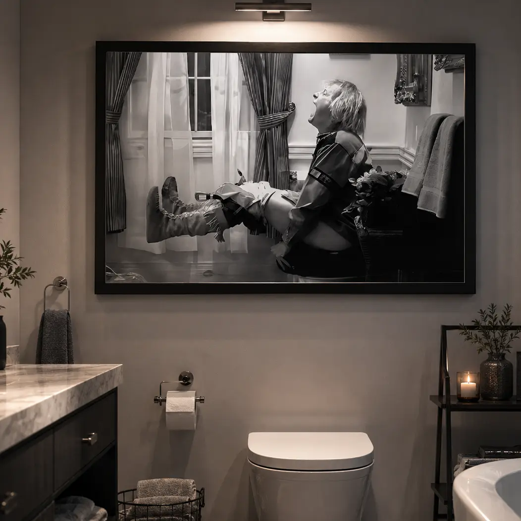 Funny Bathroom Movie Poster Pulp Fiction Toilet Pictures Wall Art Picture Canvas Painting for Modern Living Room Home Decor Themed movie poster film memorabilia poster Movie related poster canvas wall art print room decor gift