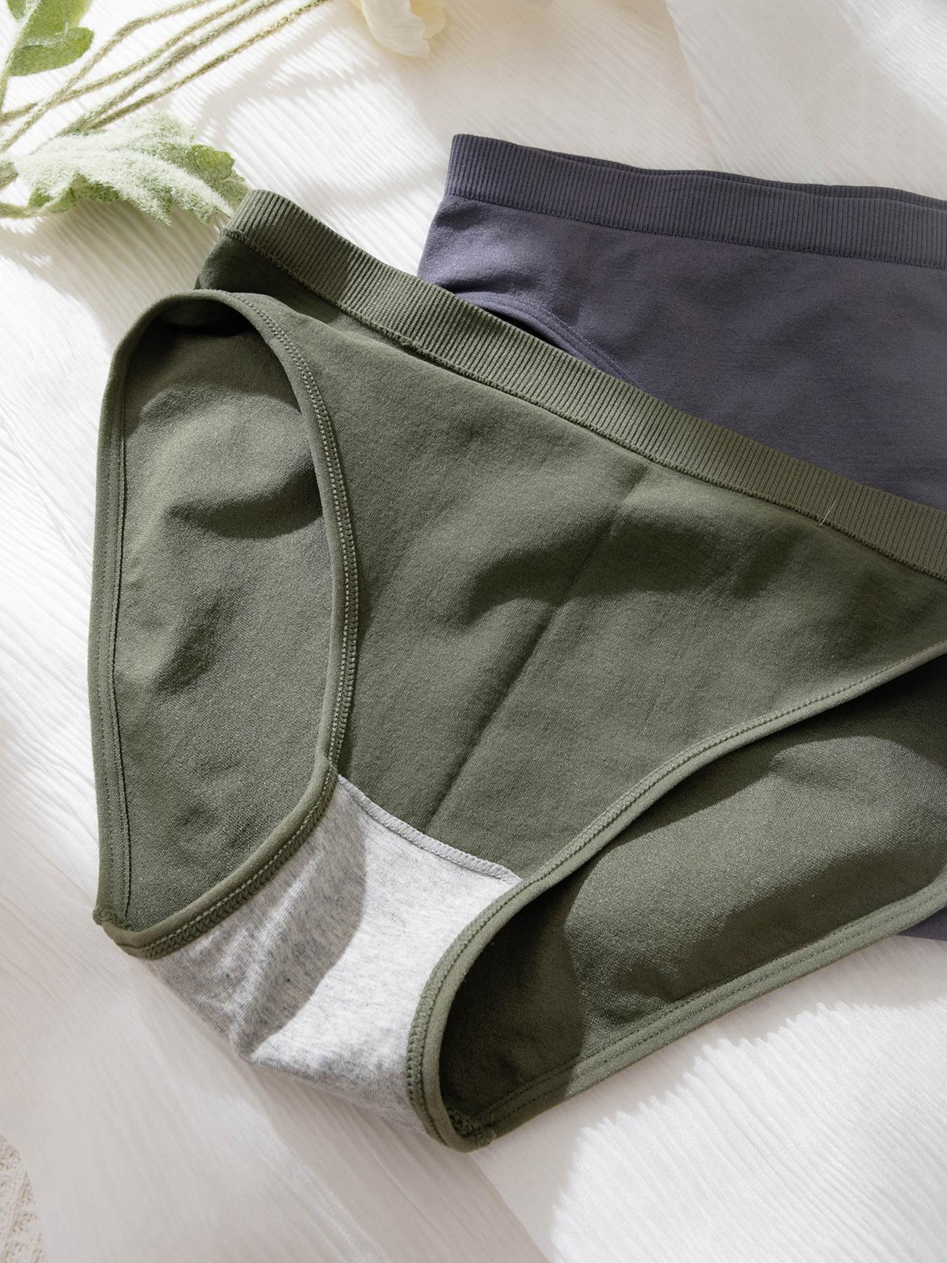 Women's Solid Color Brief, Soft Comfy Breathable Panty for Daily Wear, Underwear for All Seasons, Breathable Knicker