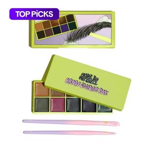 eyebrow powder palette, 1 count 10 color eyebrow palette, long lasting eye brow makeup palette, eyebrow makeup tool for women, made by mitchell brow sludge box, eyebrow kit, cosmetic