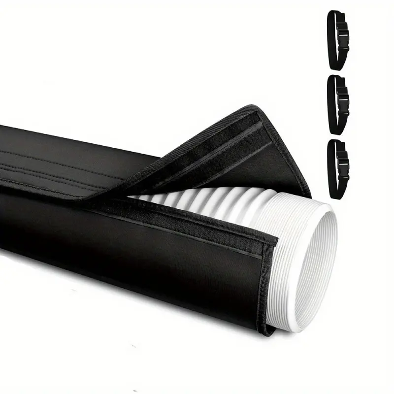 Portable air conditioner hose cover, exhaust pipe insulation sleeve, hose cover, features an insulated air conditioner hose sleeve, easy to install, and comes with 3 gray straps.