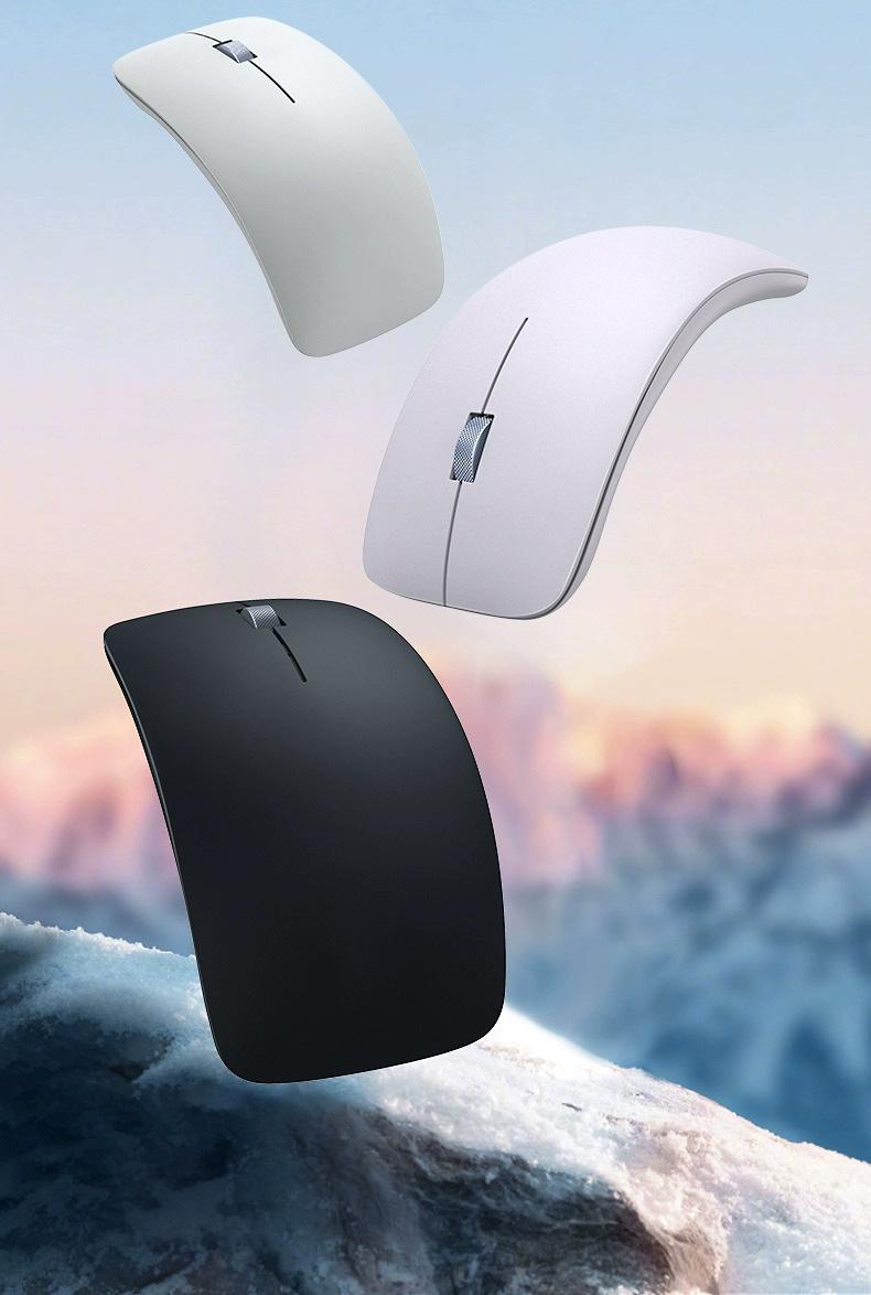 Ergonomic Vertical Wireless Bluetooth Mouse - Rechargeable Silent Upright Mouse for Office PC Laptop Daily Use