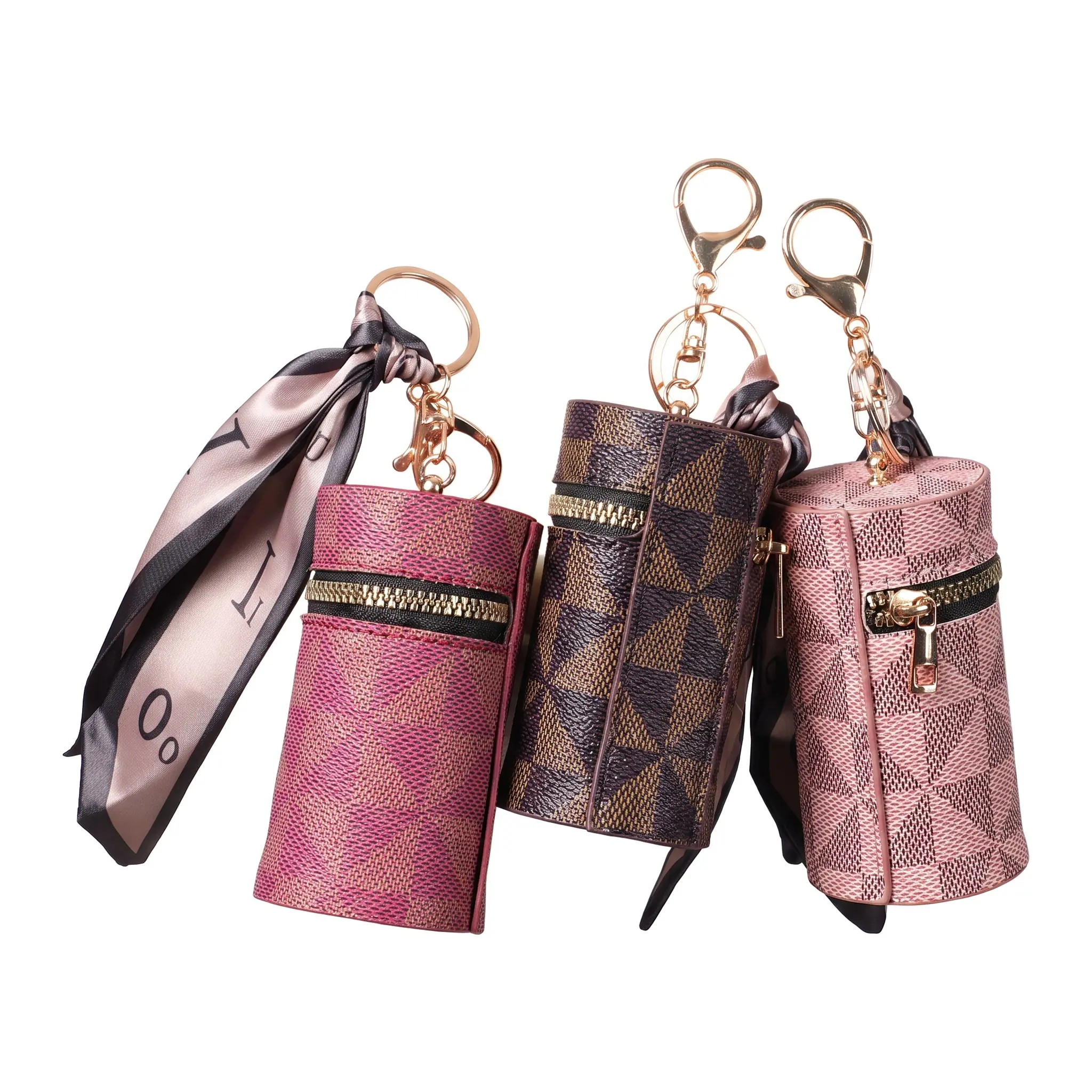 Vintage Plaid Coin Purse For Daily Use Wear Resistant PU Leather Mini Keychain Bag Earphone Case Lipstick Holder Unisex