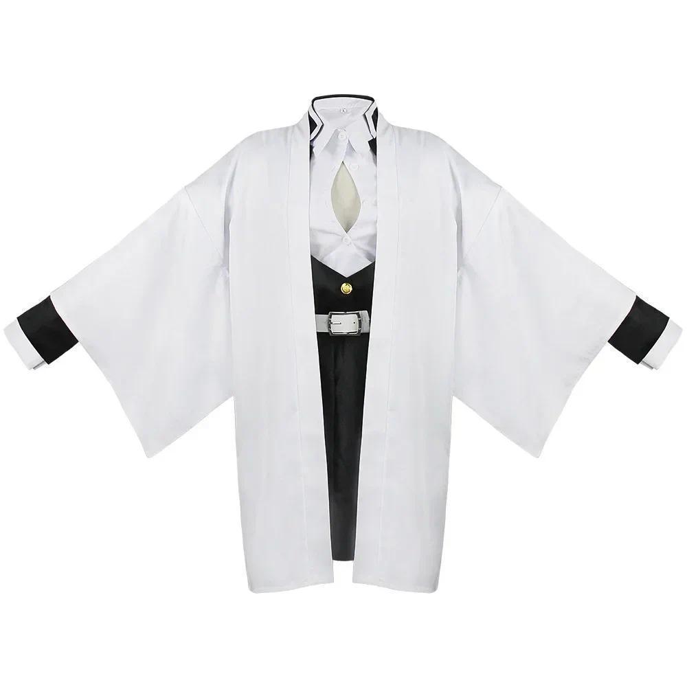 Adult Kids Demon Slayer Kimetsu No Yaiba Anime Kimono Kanroji Mitsuri Cosplay Costume Kisatsutai Sexy Women Halloween Clothes