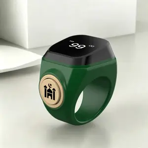 Smart Islamic Prayer Bead Ring with 4-Digit Display , Minimalist Design, Supports APP Connection, Waterproof Electronic Tasbih Counter, Ideal for Muslim Prayer and Daily Worship