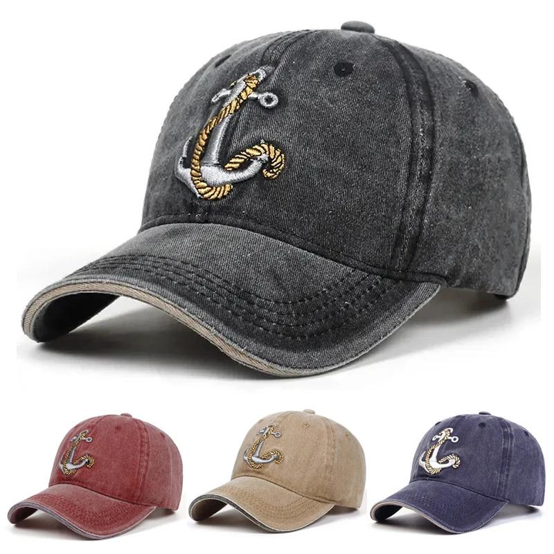 Unisex Pirate Hook Embroidery Washed Baseball Caps Spring Autumn Outdoor Adjustable Casual Hats Sunscreen Hat Sports Cap