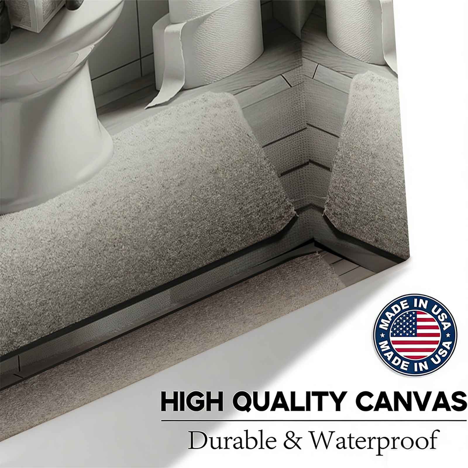 Black & White Dachshund on Toilet Reading Newspaper Canvas Wall Art, Funny Bathroom Decor, Humorous Dog Print, Unique Washroom Decoration, Gift for Dachshund Lovers