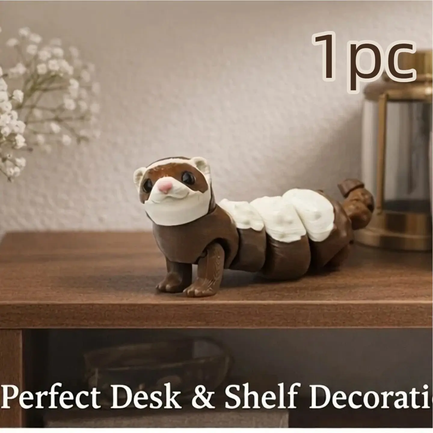 Cute Fox Figurine Decorative Piece, High-Quality 3D Printed Home Decoration, Unique Gift Idea, Perfect for Interior Design