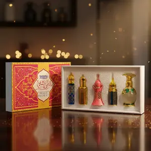 Tonfly Luxury Arabian Perfume Set, 5 Pieces, Alcohol-Free, 46ML Each, Non-Toxic, Single Item, Ideal for Fragrance Lovers